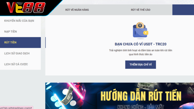 Rút Tiền VE88 - Thao Tác Nhận Lợi Nhuận Về Túi Nhanh Chóng Quy trình chi tiết các bước rút tiền VE88